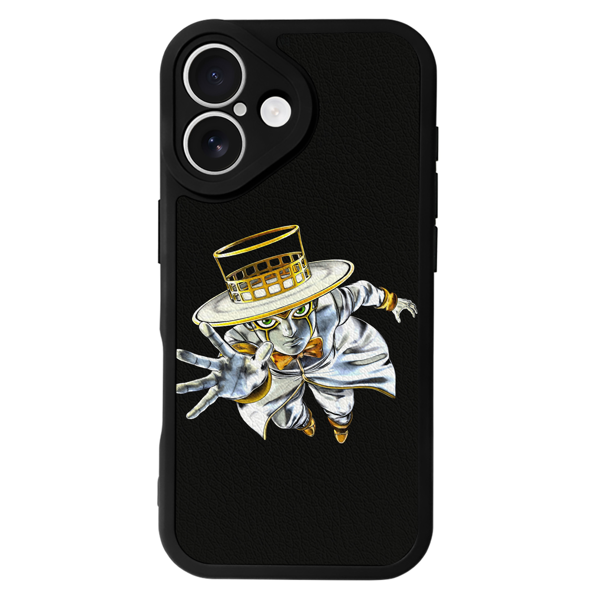 （画像用） ジョジョの奇妙な冒険 岸辺 露伴（きしべ ろはん） JoJo's Bizarre Adventure Rohan Kishibe 【iPhone 16シリーズ対応】シリコンスマホケース（レザー調） 材質：シリコン